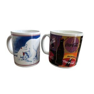 Two Ceramic Coffee Cups Mugs Always Coca-Cola & Coca-Cola Polar Bears